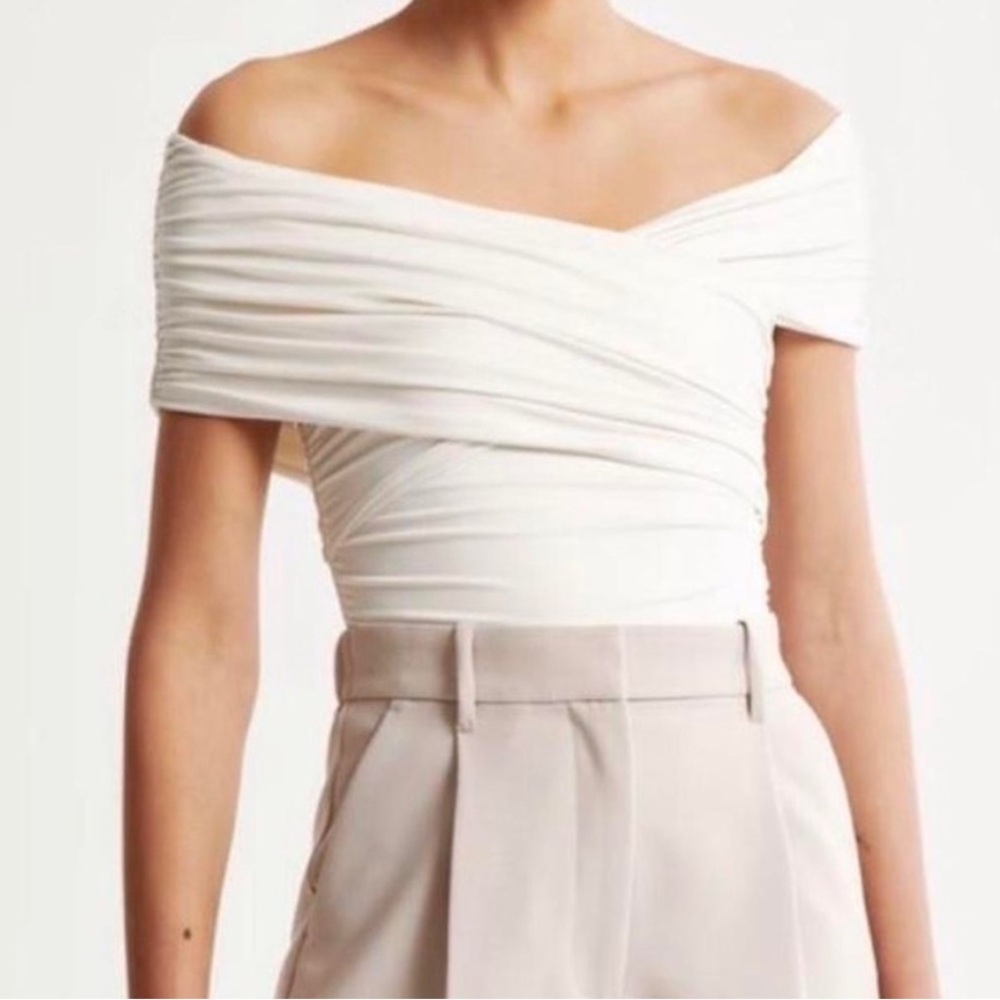 Abercrombie & Fitch Off-Shoulder White Top